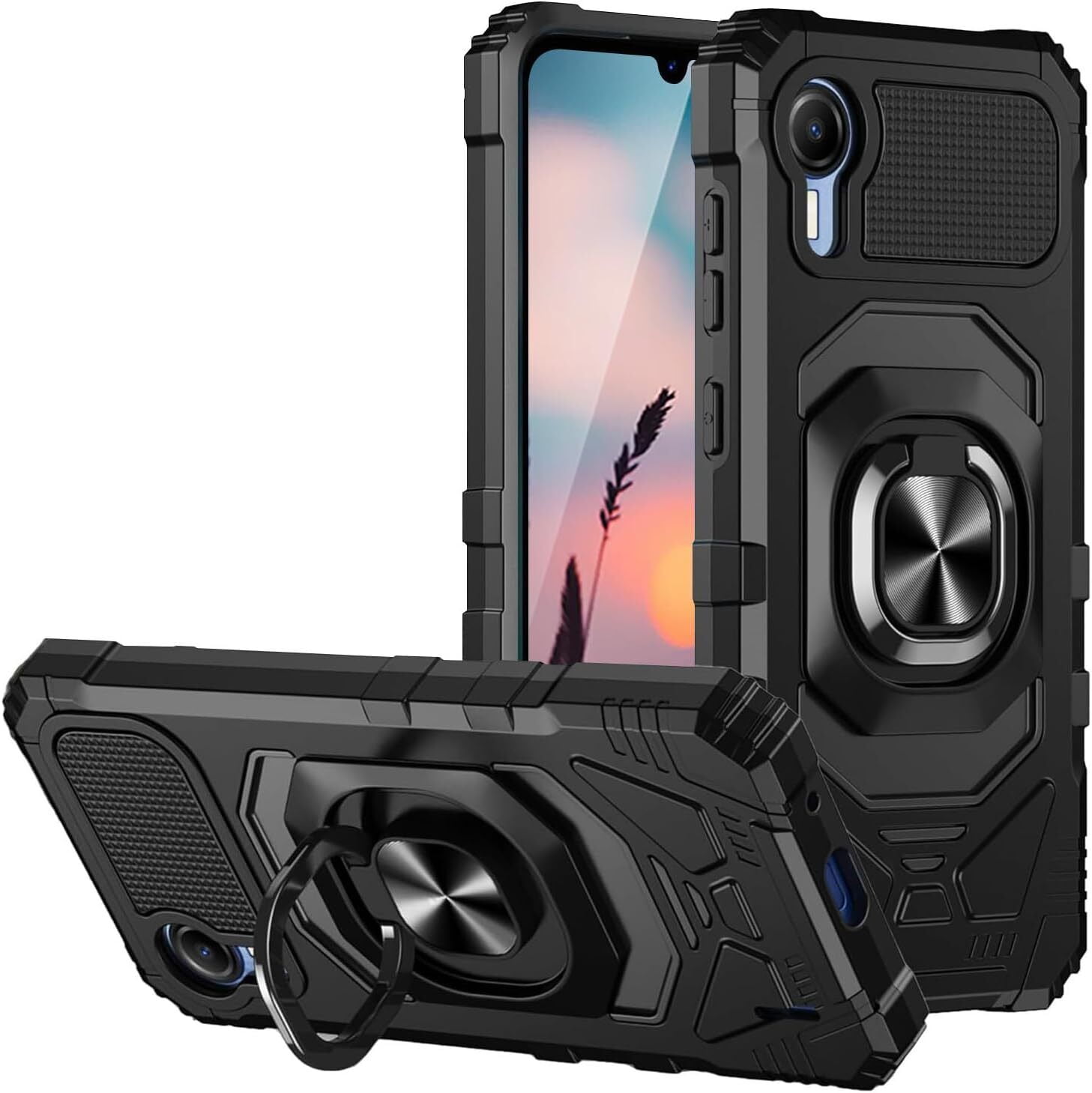 Case for Cricket Debut S2/AT&T Calypso 4 Case w/Tempered Glass Screen