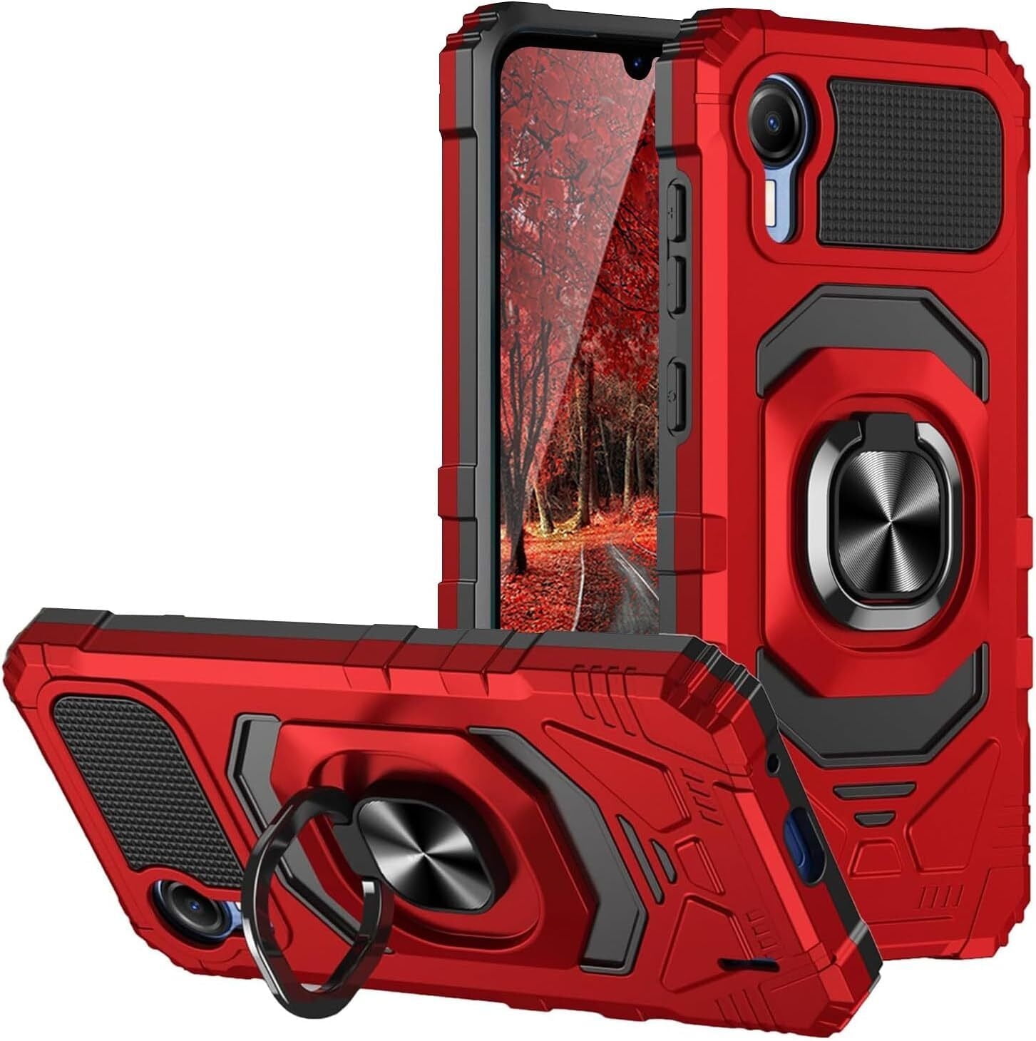 Case for Cricket Debut S2/AT&T Calypso 4 Case w/Tempered Glass Screen