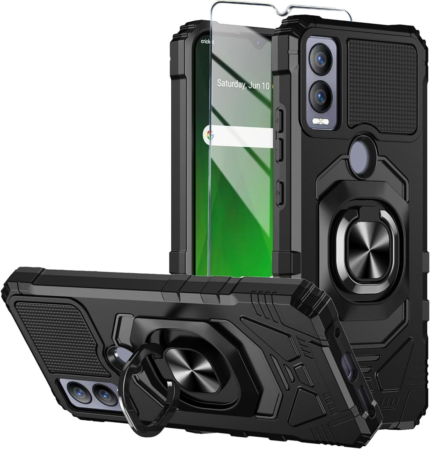 Case for Cricket Magic 5G/ATT Propel 5G Case w/Tempered Glass Screen ...