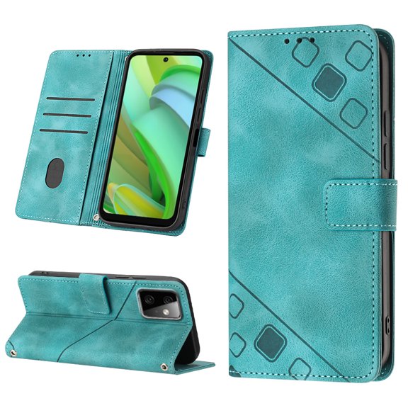 Case for FLOODKING Motorola Moto G Power 2023 Magnetic Clasp Shock-Resistant Wallet Case, Card Slot