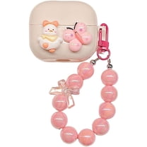 Case for Galaxy Buds 3&Buds 3 Pro,Creative White Cartoon Soft Protective Cover,Shockproof Earbuds Shell for Girly Women (Duck)