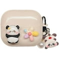 thumbnail image 1 of Case for Galaxy Buds 3&Buds 3 Pro,Creative White Cartoon Soft Protective Cover,Shockproof Earbuds Shell for Girly Women (Panda), 1 of 9