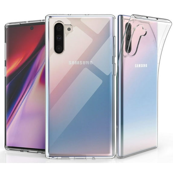 Case for Galaxy Note 10, Clear Transparent See-Thru Flex Gel TPU Skin Slim Cover for Samsung Galaxy Note 10 Phone (SM-N970, SM-N971)