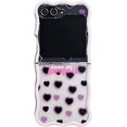 thumbnail image 1 of Case for Galaxy Z Flip 6,Creative Heart Pattern Folding Protective Soft Phone Shell,Shockproof Anti-Fall Phone Cover for Girls (No Chain), 1 of 12