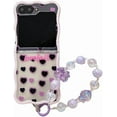 thumbnail image 1 of Case for Galaxy Z Flip 6,Creative Heart Pattern Folding Protective Soft Phone Shell,Shockproof Anti-Fall Phone Cover for Girls (with Chain), 1 of 7