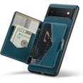 thumbnail image 1 of Case for Google Pixel 6, Detachable Magnetic Wallet Credit Card Slot Case Cover Support Wireless Charging Compatible with Google Pixel 6 (Blue), 1 of 8