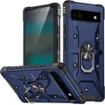 thumbnail image 1 of Case for Google Pixel 6A Case Military Grade Drop Case with Kickstand Metel Ring Magnetic Holder Shockproof Protective for Pixel 6A Phone Case (Blue), 1 of 10