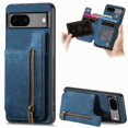Case for Google Pixel 6a Vintage Zipper Wallet Foldable Back Cover