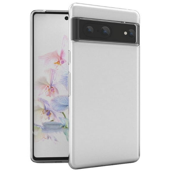 Case for Google Pixel 7, Clear Transparent See-Thru Flex Gel TPU Skin Slim Phone Cover