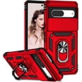 thumbnail image 1 of Case for Google Pixel 7 with Slide Camera Cover, Military Grade Drop Protective Phone Cover Case with Ring Kickstand for Google Pixel 7 JST Red, 1 of 18