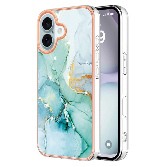 Case for Google Pixel 8 Pro Marble-patterned gold-edge phone case - Stylish protection