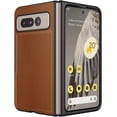thumbnail image 1 of Case for Google Pixel Fold, PU Leather Back Cover Hard PC Bumper Phone Case for Pixel Fold - Brown, 1 of 7
