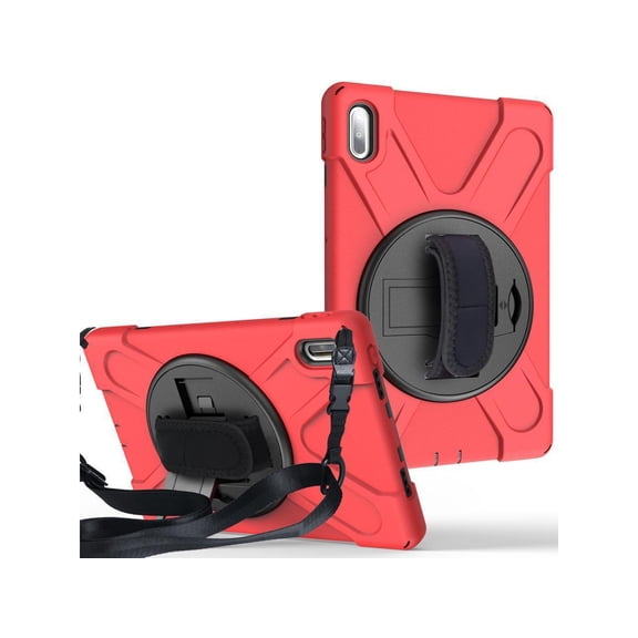 Case for Huawei MatePad 10.4 inch 2020 2022 with Rotating Kickstand / Hand Strap / Shoulder Belt Hybrid Armor Rugged Heavy Duty Shockproof Cover