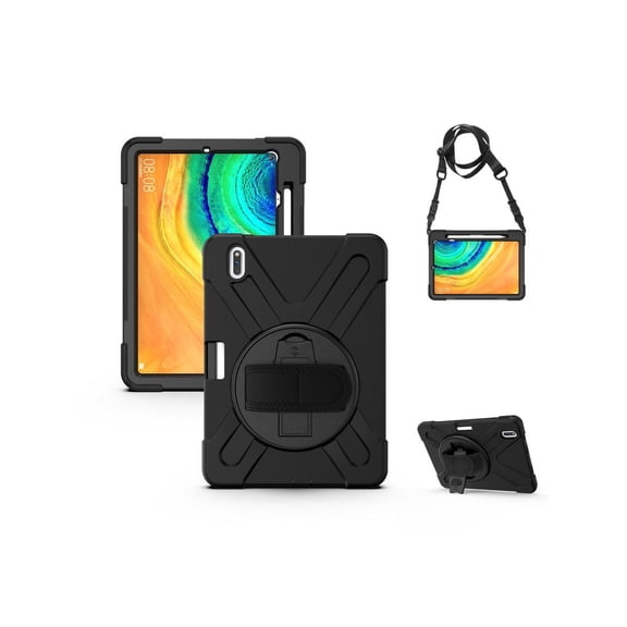 Case for Huawei MatePad Pro 10.8 Inch Heavy Duty Shockproof Rugged Protective Cover with Kickstand / Pencil Holder / Hand Strap / Shoulder Strap