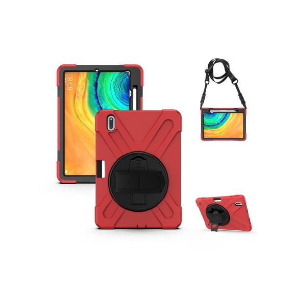 Case for Huawei MatePad Pro 10.8 Inch Heavy Duty Shockproof Rugged Protective Cover with Kickstand / Pencil Holder / Hand Strap / Shoulder Strap