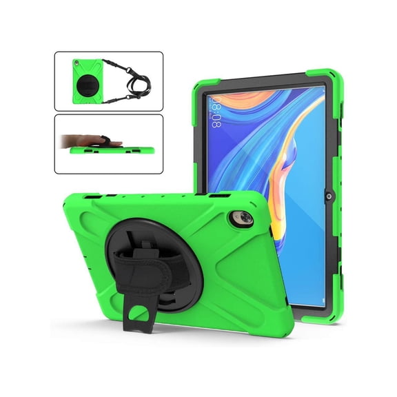 Case for Huawei MediaPad M5 10.8 / M5 Pro 10.8, Full Body Heavy Duty Shockproof Protective Cover with Stand, Hand Strap & Shoulder Strap