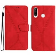 Case for Huawei P30 Lite Phone Case Leather Wallet Soft PU Leather Stitching Embossed High Quality TPU