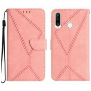 Case for Huawei P30 Lite Phone Case Soft PU Leather Stitching Embossed Leather Wallet High Quality TPU