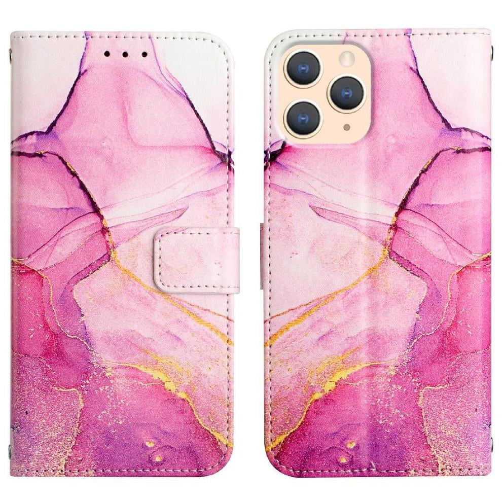 Case for IPhone 11 Pro PU Leather Wallet Marble Pattern Kickstand