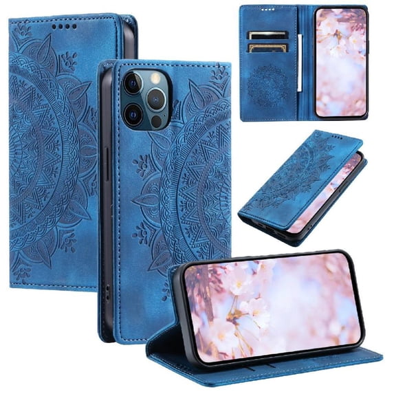 Case for IPhone 12 Pro Max PU Leather Full Protection Shockproof Flip Cover Side Buckle Card Insertion