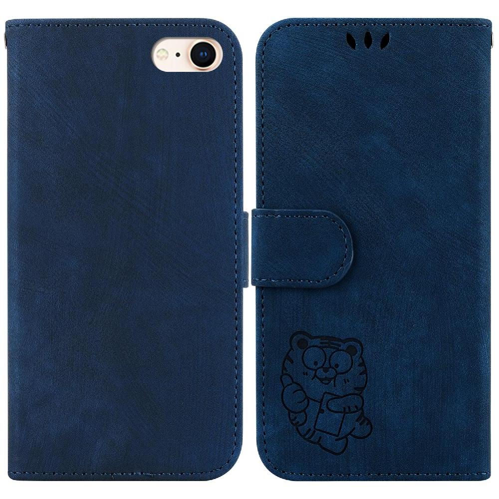 Case for IPhone SE 2020/8/7 Card Pocket Wallet Case Embossed Cute Tiger