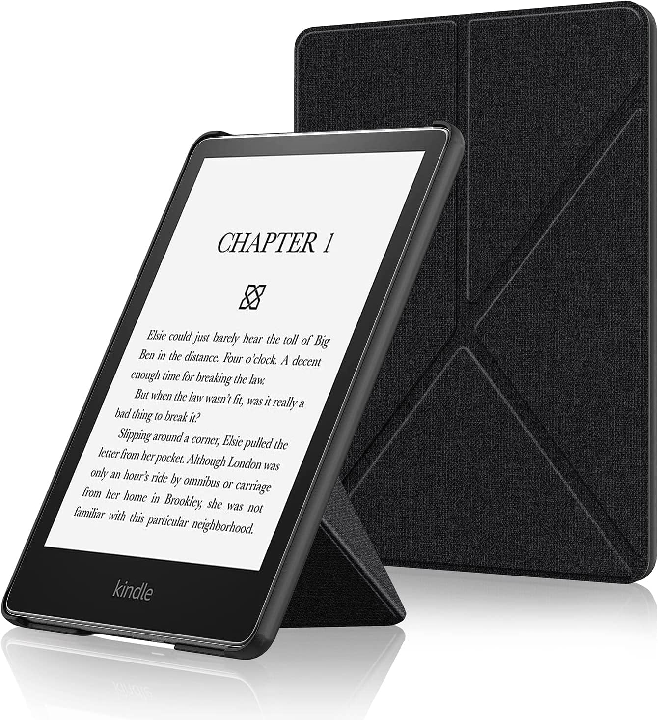 MoKo Case Fits 6 All-New Kindle (11th Generation-2022 Release), Origami  Standing Shell Cover with Magnetic PC Back Cover for Kindle 2022 11th Gen