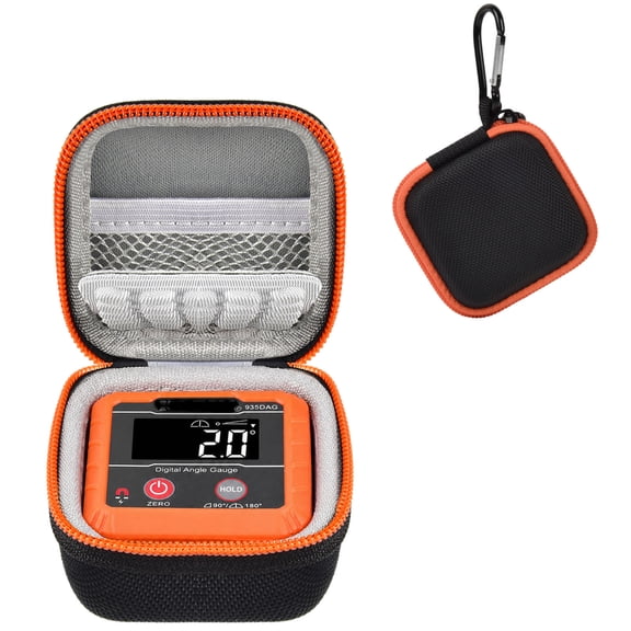 Case for Klein Tools 935DAG Digital Electronic Angle Gauge, Finder Protractors Carrying Storage Holder-Orange (Box Only)