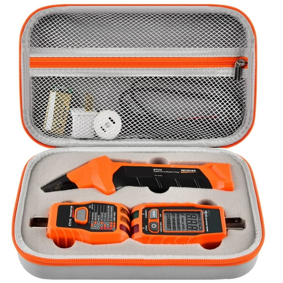 Case for Klein Tools Digital Circuit Breaker Finder and GFCI Outlet Tester & Accessories- Grey (Box Only)
