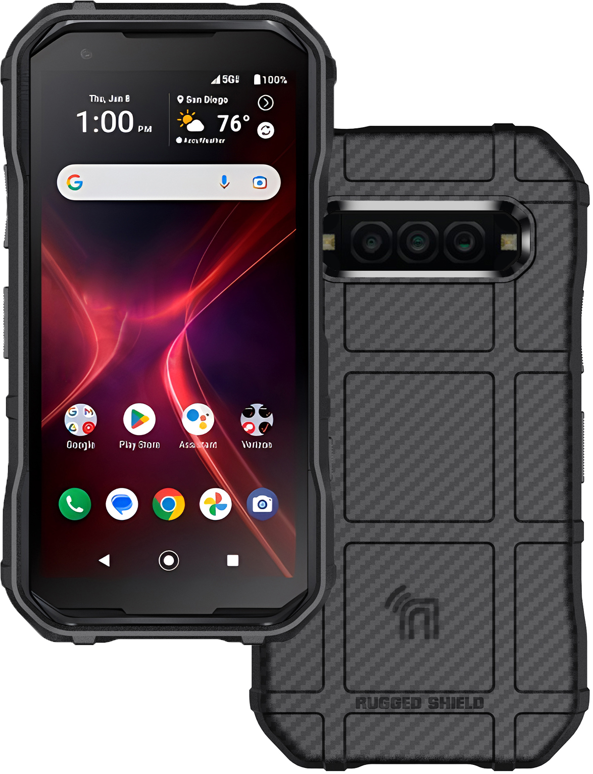 Case for Kyocera DuraForce Pro 3, Rugged Shield Cover [Anti-Fingerprint ...