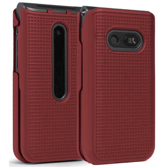 Case for LG Classic Flip, Nakedcellphone Protective Snap-On Slim Hard Shell Cover [Grid Texture] for LG Classic Flip Phone L125DL
