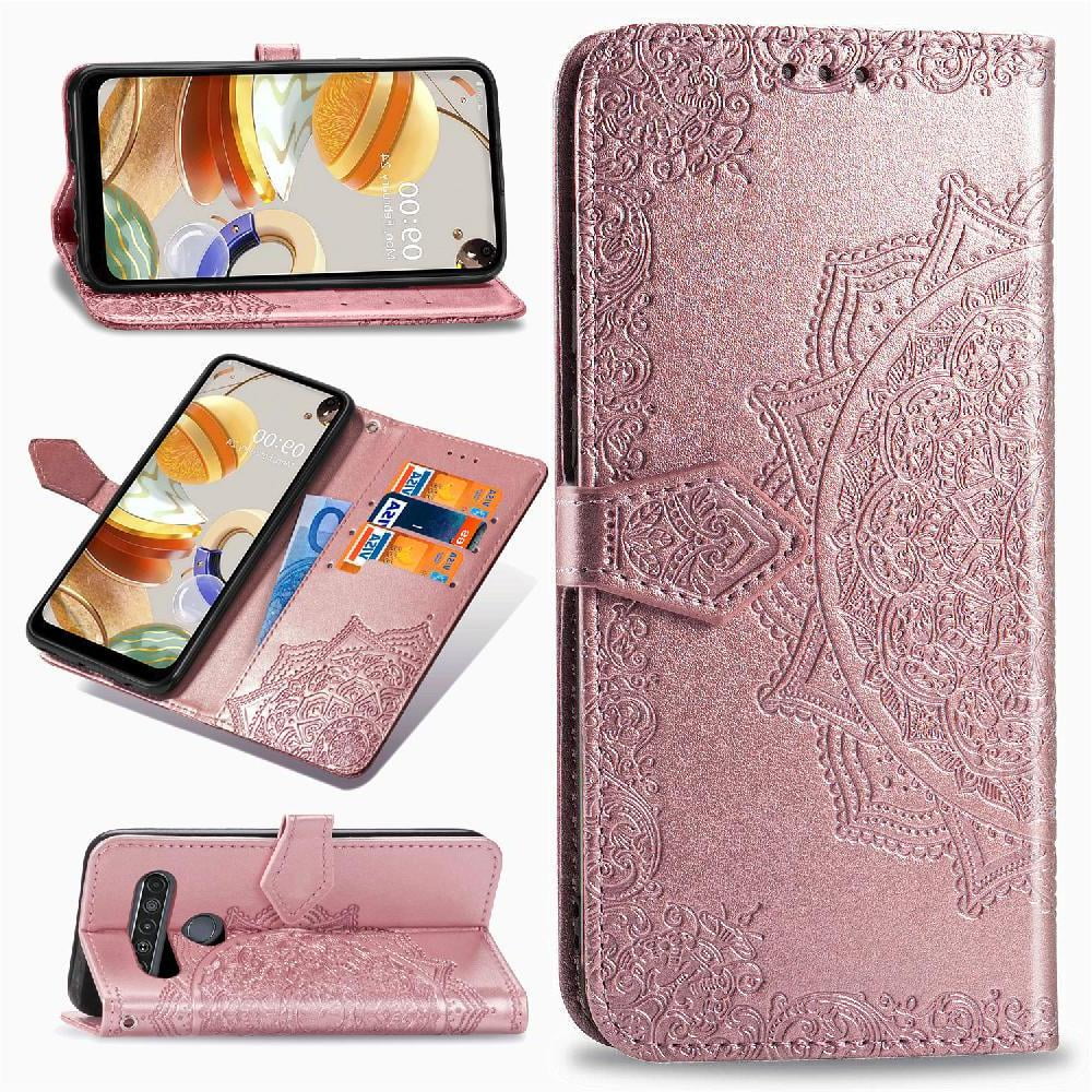 Case for LG K61 Simple Business Exquisite Pattern Leather Case