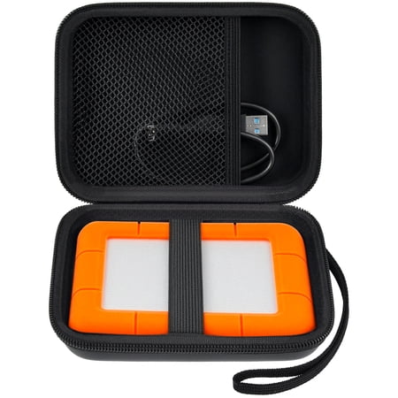 Case for LaCie Rugged Mini 4TB/ 5TB External Hard Drive Portable HDD, Storage Holder for Hard Drives-Black (Box Only)