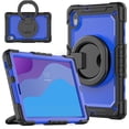 thumbnail image 1 of Case for Lenovo Tab M10 HD 2nd Gen 10.1 inch 2020, 360 Rotating Stand Handle Pencil Holder Shoulder Strap Heavy Duty Shockproof Cover, Dark Blue PC, 1 of 7