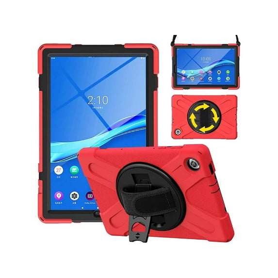 Case for Lenovo Tab M10 HD 2nd Generation 2020 10.1 Inch TB-X306F / TB-X306X Shoockproof Cover with Hand Strap Kickstand Shoulder Belt