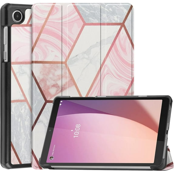 Case for Lenovo Tab M8 4th Gen 2023, Folding Folio Ultra-Thin PU Leather Stand Case Cover for Lenovo Tab M8 4th Gen TB-300FU Geometry