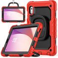 thumbnail image 1 of Case for Lenovo Tab M9 9.0 inch 2023 Released TB-310FU, 360 Rotating Stand Handle Pencil Holder Shoulder Strap Heavy Duty Shockproof Cover, Red, 1 of 7