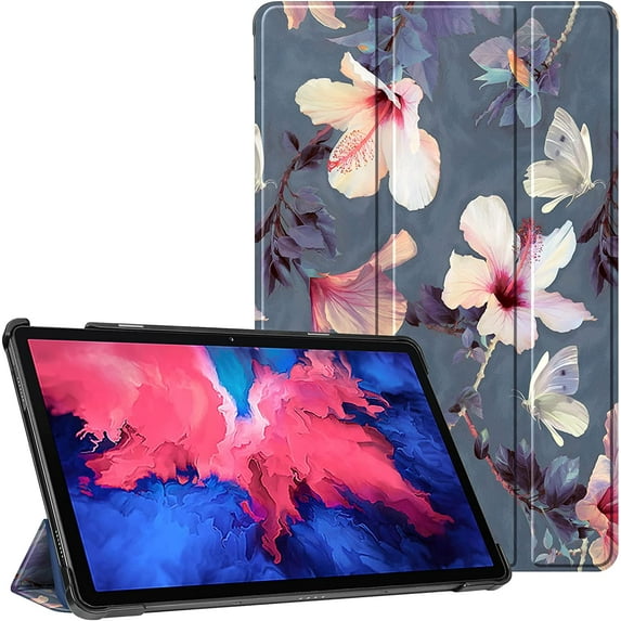 Case for Lenovo Tab P11 11 inch Case 2020 (Model: TB-J606F TB-J606X), Lightweight Slim Shell Stand Cover with Auto Sleep/Wake, Blooming Hibiscus