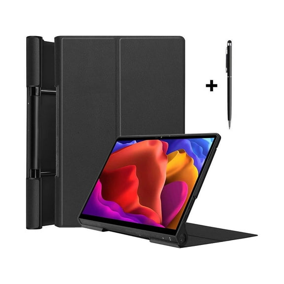 Case for Lenovo Yoga Pad Pro 13 Inch Model YT-K606 / YT-K606F 2021, Ultra Thin PU Leather Hard Shell Cover with Universal Stylus Pen