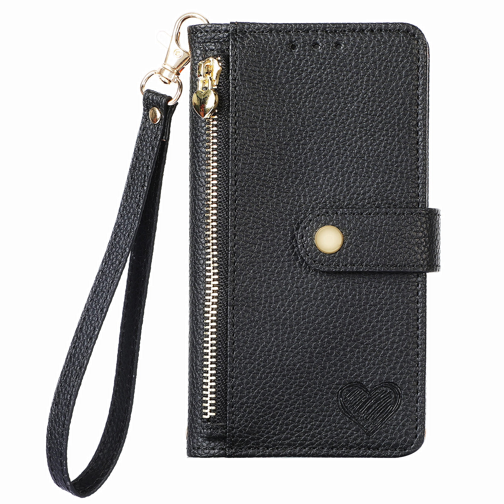 Case for MOTO G 5G 2024 Zipper pocket wallet with wristband, PU leather