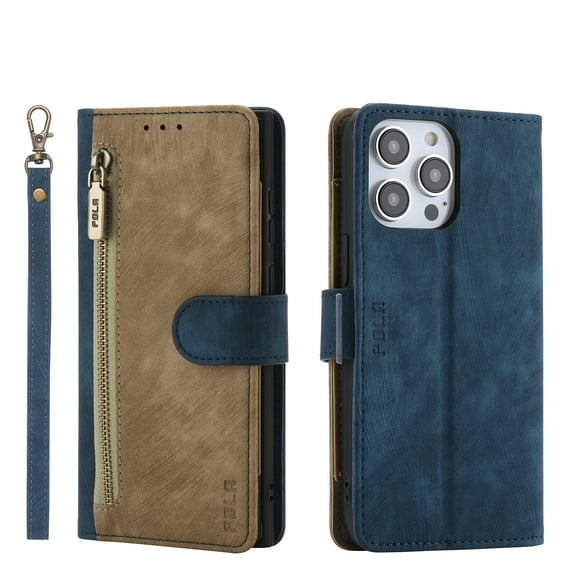 Case for MOTO One Zoom Vintage Multi-Color Folio Vegan Leather Purse Case with Card Slots Magnetic Closure Kickstand Flip Crashproof Phone Cover