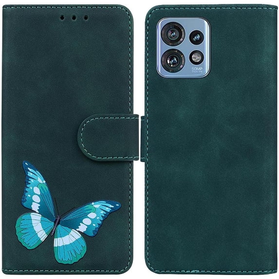 Case for Motorola Edge 40 Pro Flip Folio Cover Card Slots Wallet Butterfly Color Printed