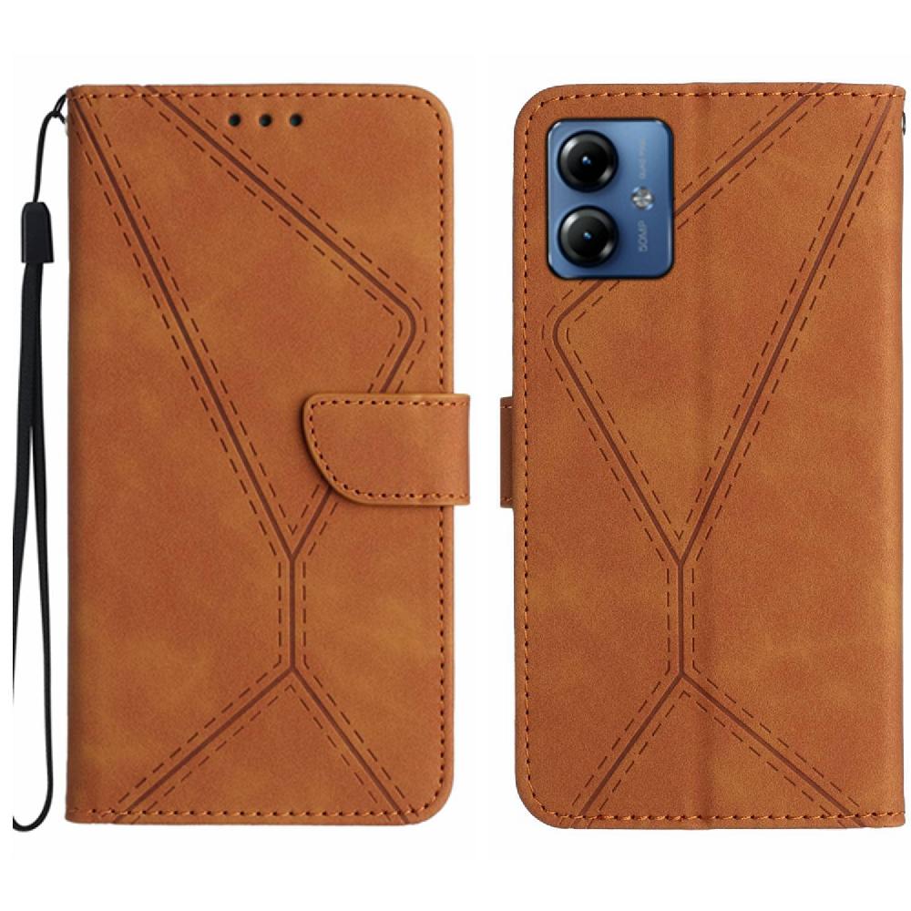 Case for Motorola G54 Phone Case Stitching Embossed Soft PU Leather