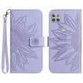 thumbnail image 1 of Case for Motorola MOTO G 5G With Card Slots Holder Flip Wallet Phone Case Luxury PU Leather Embossed Sunflower Short Strap, 1 of 5