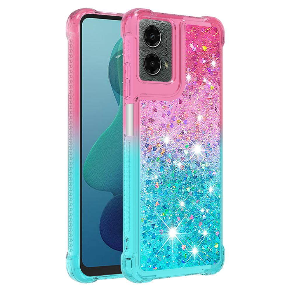 Case for Motorola Moto G Play 5g 2024 Liquid Glitter Funny Bling Shiny