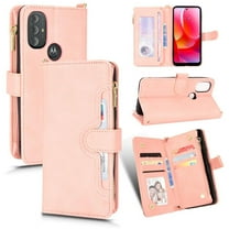 Case for Motorola Moto G Power 2022 Card Holder Magnetic Pu Leather Flip Zipper Wallet Leather Cover
