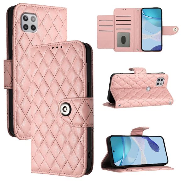 Case for Motorola Moto One 5g Ace 2021 Wrist Strip Shockproof Stylish Protective Card Holder Wallet Cover