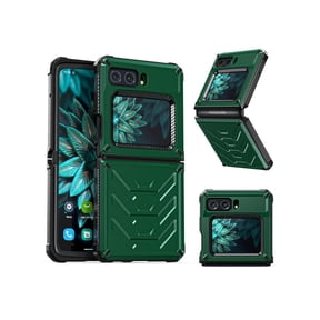 Case for Motorola Moto Razr 2022 with Slide Camera Cover, Military Grade Heavy Duty Protective Armor Phone Case Shockproof Hard Shell Cover White