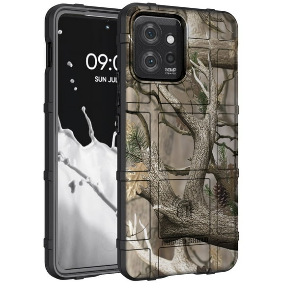 Case for Motorola ThinkPhone (2023), Nakedcellphone [Outdoor Camouflage] Rugged Shield Cover - Bush Camo
