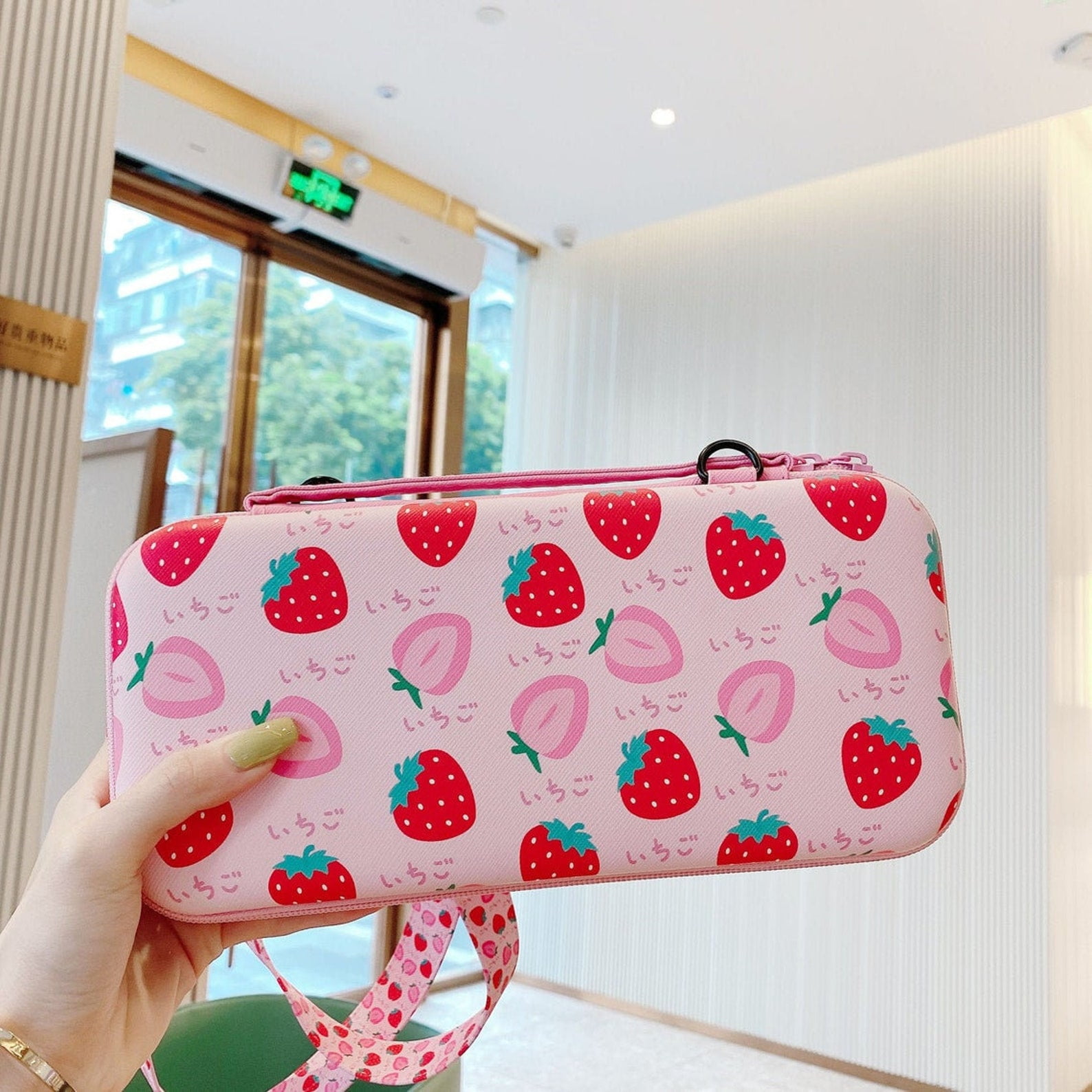 Case for Nintendo Switch Cute Carrying Case Bag with Shoulder Strap Crossbody Travel Case Cover Pouch Portable NS Accessories