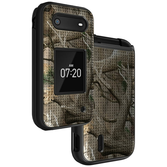 Case for Nokia 2760 Flip Phone, Nakedcellphone [Grid Texture] Slim Hard Shell Protector Cover for Tracfone N139DL